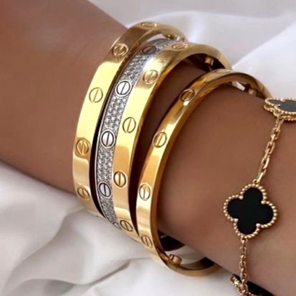 Jewelry - Screw Gold Bracelet Cuff Bangle